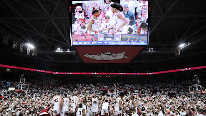 Fans on Court-Auburn